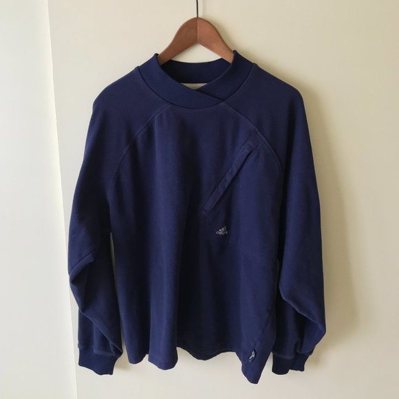 Adidas Mens Fleece Crewneck pullover Sweatershirt - Picture 2 of 8